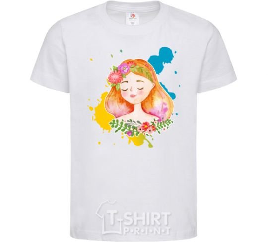 Kids T-shirt Ukrainian girl splash White фото