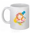 Ceramic mug Ukrainian girl splash White фото