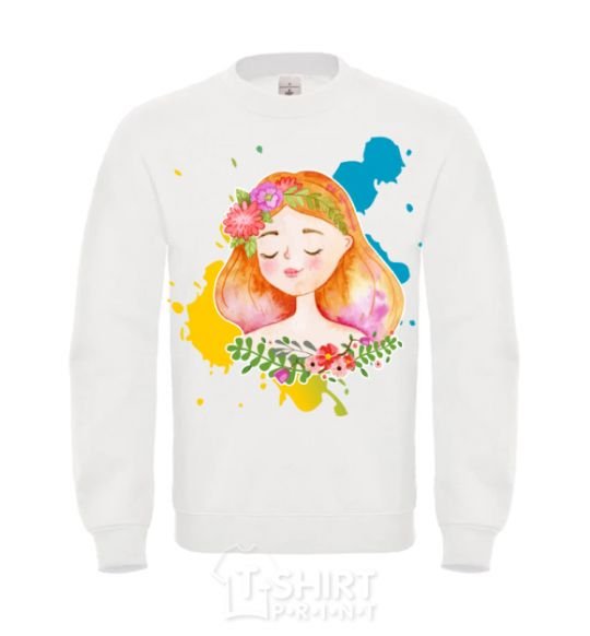 Sweatshirt Ukrainian girl splash White фото