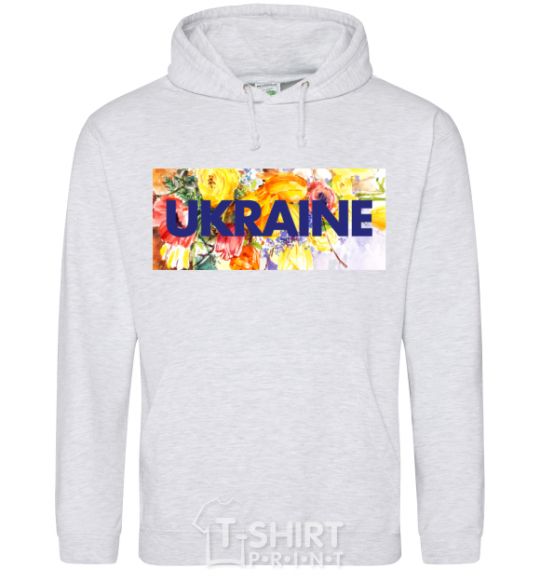 Men`s hoodie Ukraine frame sport-grey фото