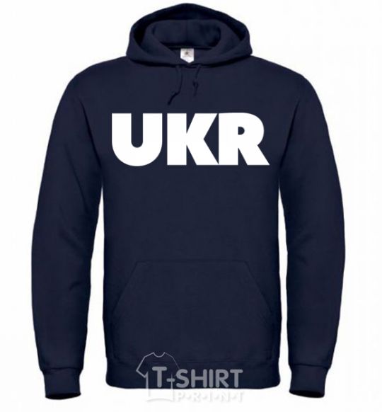 Men`s hoodie UKR navy-blue фото