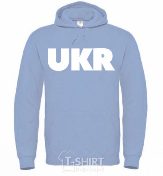 Men`s hoodie UKR sky-blue фото