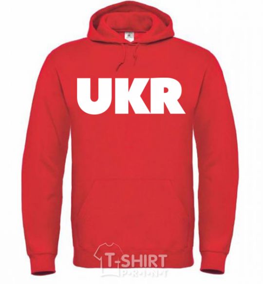 Men`s hoodie UKR bright-red фото