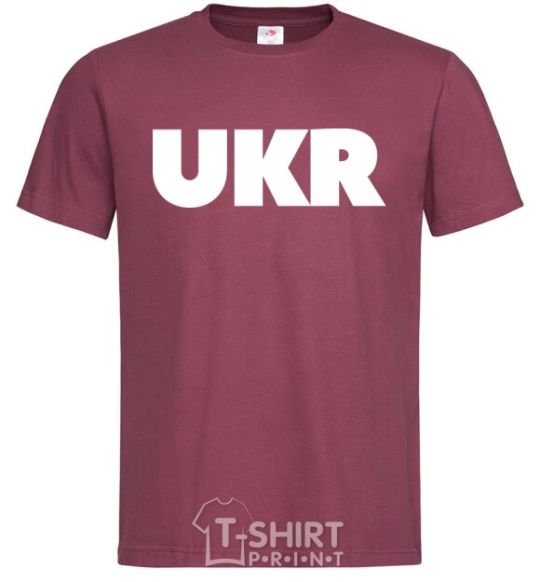 Men's T-Shirt UKR burgundy фото