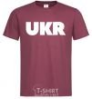 Men's T-Shirt UKR burgundy фото