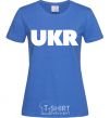 Women's T-shirt UKR royal-blue фото