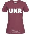Women's T-shirt UKR burgundy фото