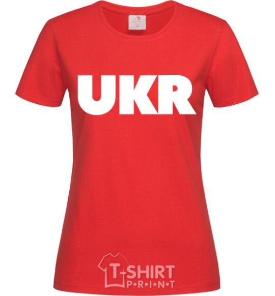 Women's T-shirt UKR red фото