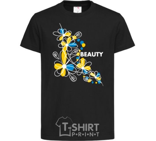 Kids T-shirt Ukrainian beauty black фото