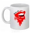 Ceramic mug Make up no war White фото