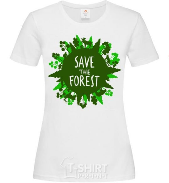 Женская футболка Save the forest Белый фото