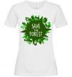 Женская футболка Save the forest Белый фото