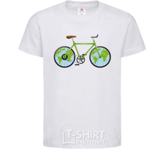 Kids T-shirt Bike planet White фото