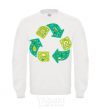 Sweatshirt Ecology Triangle White фото