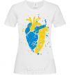 Women's T-shirt The heart of a Ukrainian White фото