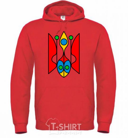Men`s hoodie Trident modernized bright-red фото
