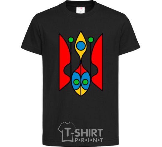 Kids T-shirt Trident modernized black фото