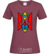 Women's T-shirt Trident modernized burgundy фото