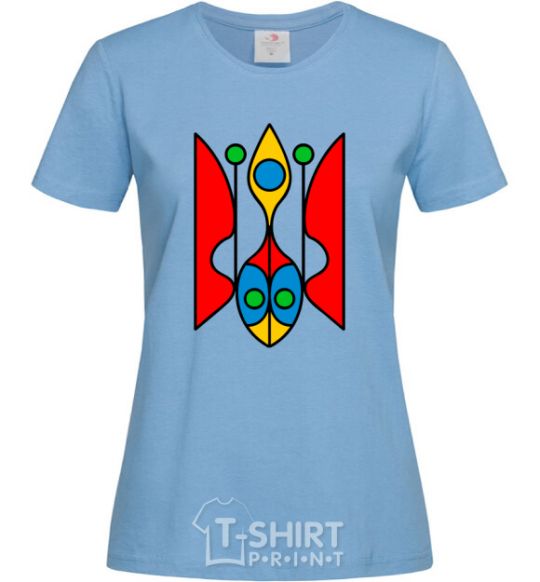 Women's T-shirt Trident modernized sky-blue фото