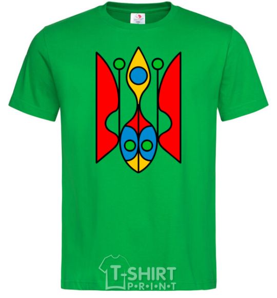 Мужская футболка Тризуб модернізований Зеленый фото