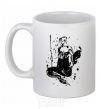 Ceramic mug Козак black splash White фото