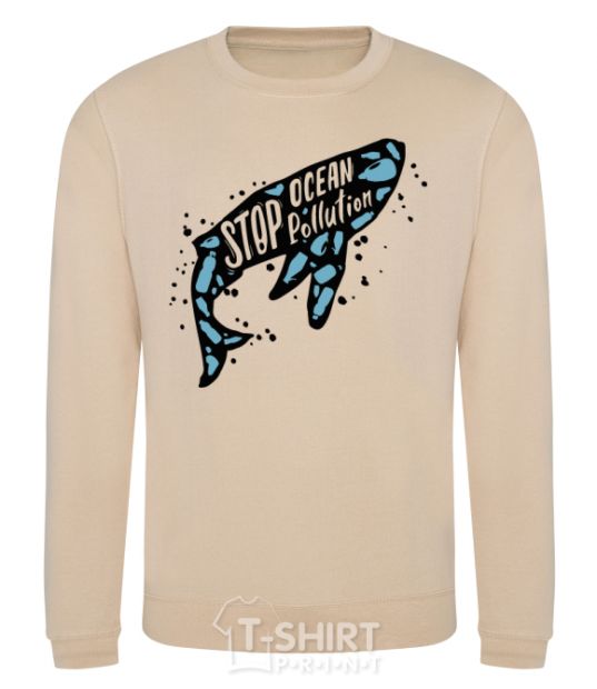 Sweatshirt A whale pollution sand фото