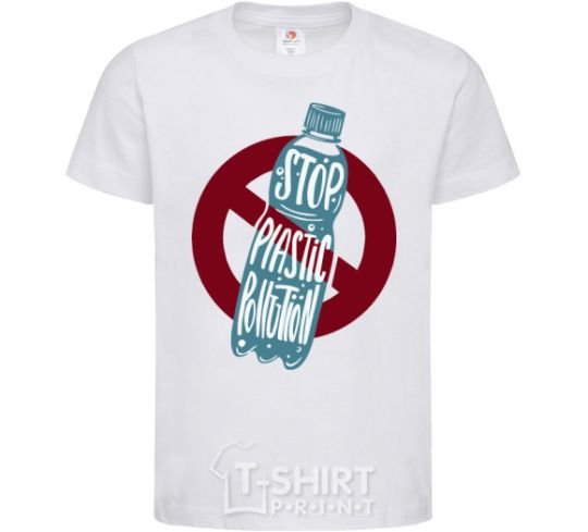 Kids T-shirt Stop plastic pollution White фото