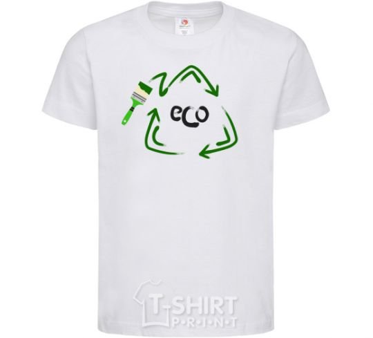 Kids T-shirt ECO краска White фото