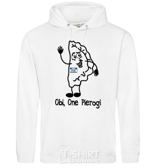 Men`s hoodie Obi one pierogi White фото