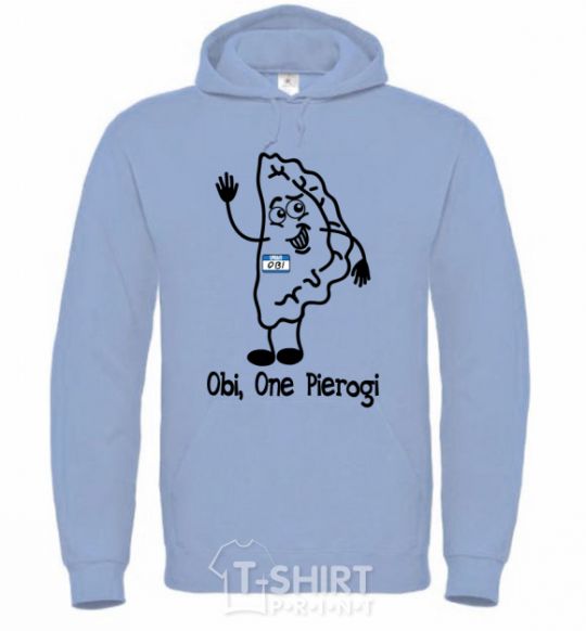 Men`s hoodie Obi one pierogi sky-blue фото
