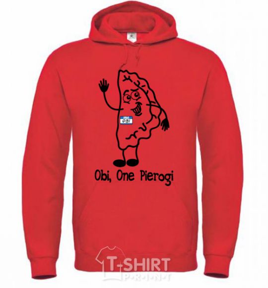 Men`s hoodie Obi one pierogi bright-red фото