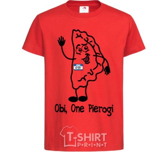 Kids T-shirt Obi one pierogi red фото