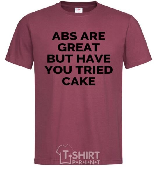 Men's T-Shirt ABC are great burgundy фото