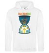 Men`s hoodie Time for eco Hourglass White фото