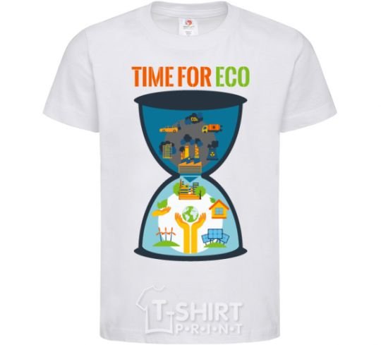 Детская футболка Time for eco Hourglass Белый фото