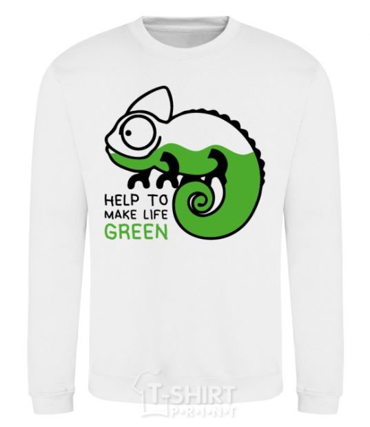 Sweatshirt Help to make life green White фото