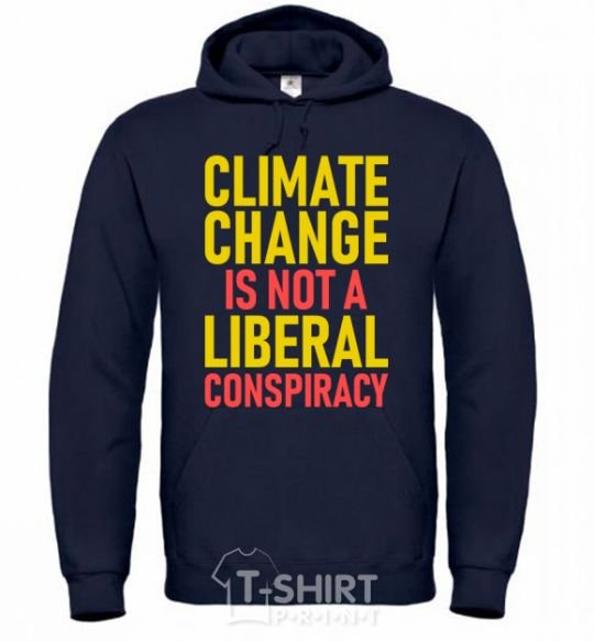 Men`s hoodie Climate change navy-blue фото