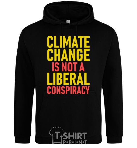 Men`s hoodie Climate change black фото