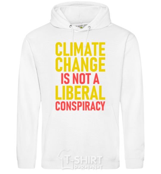 Men`s hoodie Climate change White фото
