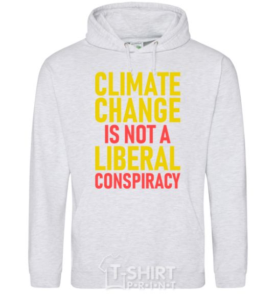 Men`s hoodie Climate change sport-grey фото