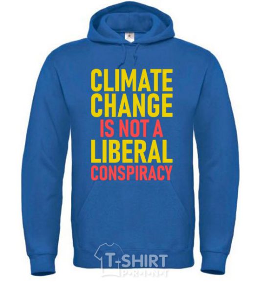 Men`s hoodie Climate change royal фото