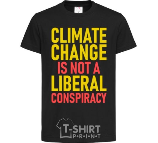 Kids T-shirt Climate change black фото