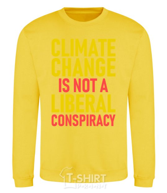 Свитшот Climate change Солнечно желтый фото