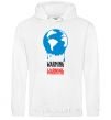 Men`s hoodie Warming warning White фото