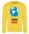 Sweatshirt Warming warning yellow фото