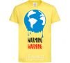 Kids T-shirt Warming warning cornsilk фото
