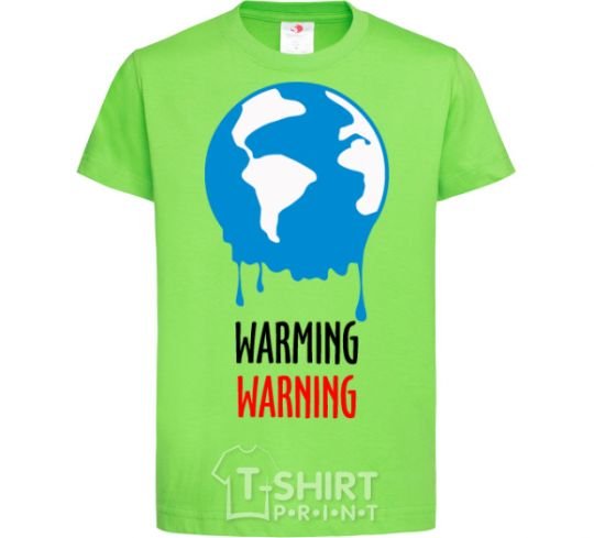 Kids T-shirt Warming warning orchid-green фото