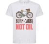 Kids T-shirt Burn carbs not oil White фото