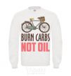 Sweatshirt Burn carbs not oil White фото