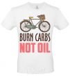 Мужская футболка Burn carbs not oil Белый фото